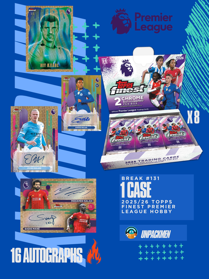 1 CASE (8 BOX) 2025/26 Topps Finest Premier League Hobby Break / PYPT / #131