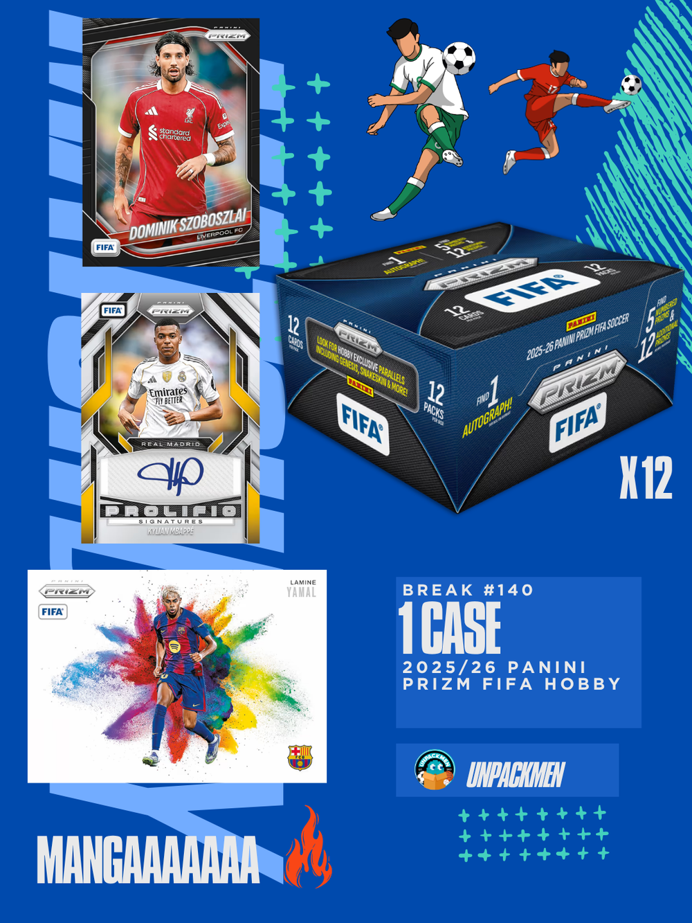 1 CASE (12 BOX) 2025-26 Panini Prizm FIFA Hobby / PYPT / #140