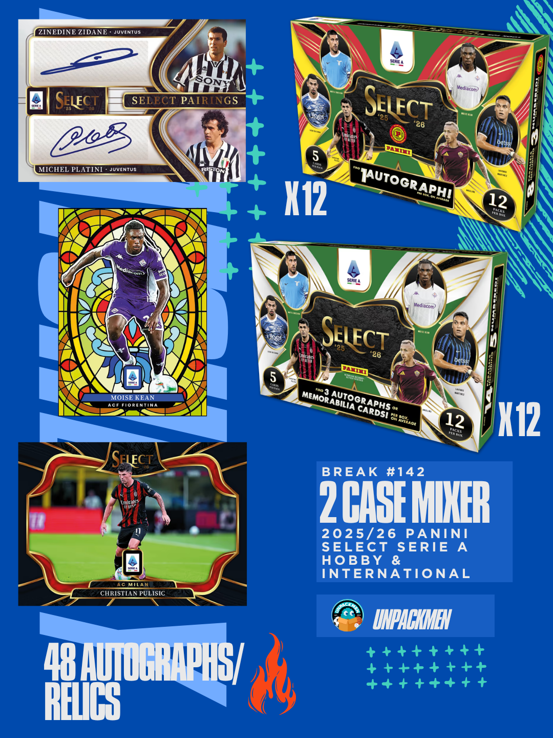 2 CASE MIXER / 1 CASE (12 BOX) 2025/26 Panini Select Serie A Hobby & 1 CASE (12 BOX) 2025/26 Panini Select Serie A International / PYPT / #142