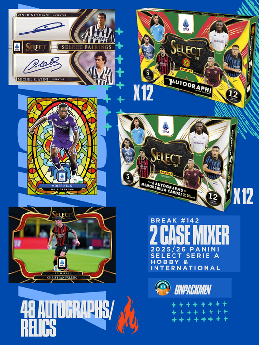 2 CASE MIXER / 1 CASE (12 BOX) 2025/26 Panini Select Serie A Hobby & 1 CASE (12 BOX) 2025/26 Panini Select Serie A International / PYPT / #142