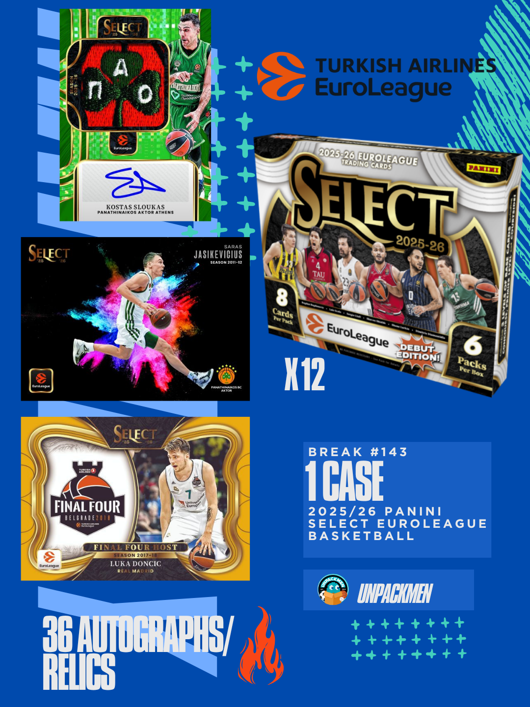1 CASE (12 BOX) 2025/26 Panini Select EuroLeague Hobby / PYT / #143