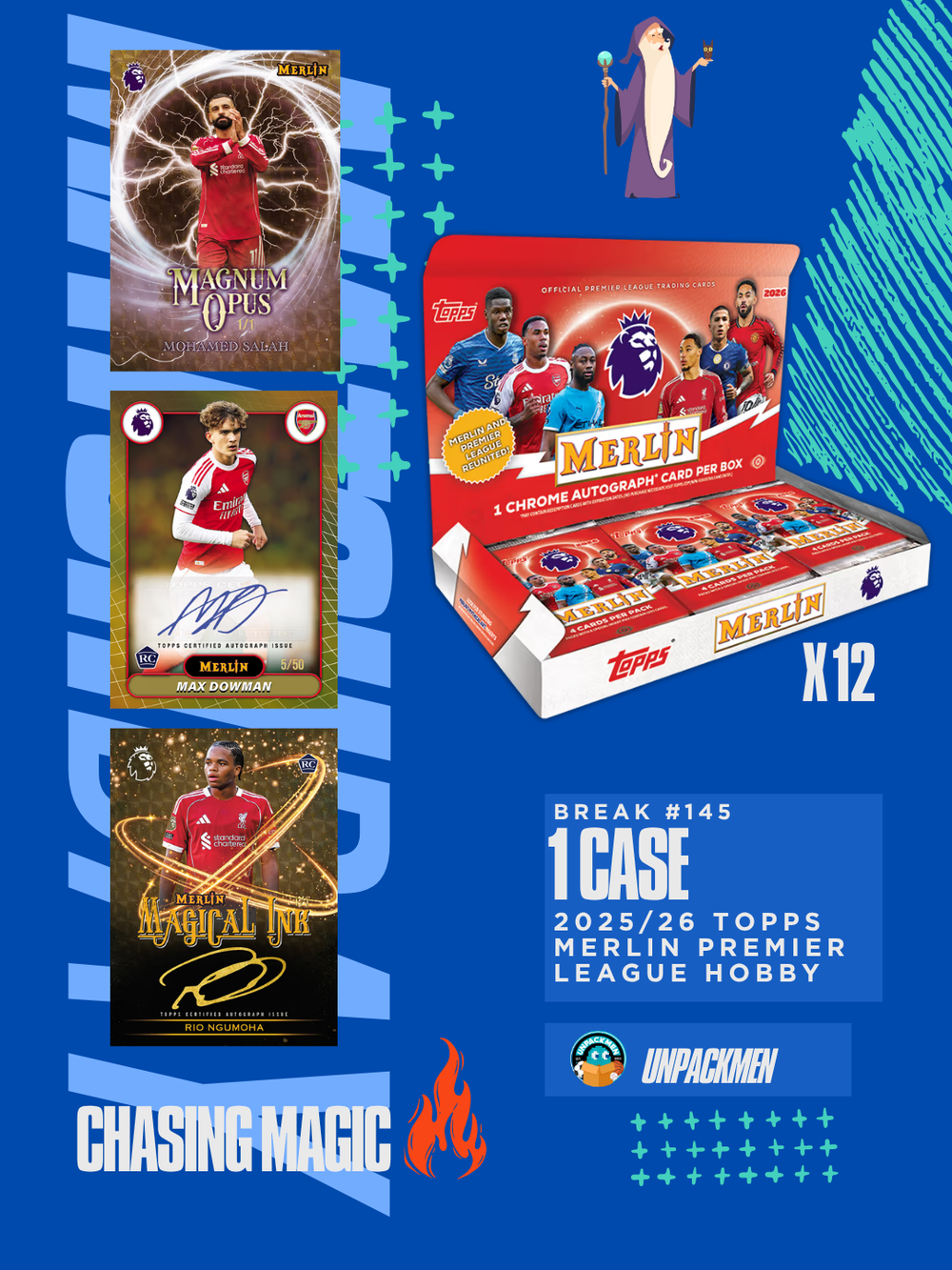 1 CASE (12 BOX) 2025/26 Topps Merlin Premier League Hobby  / PYPT / #145
