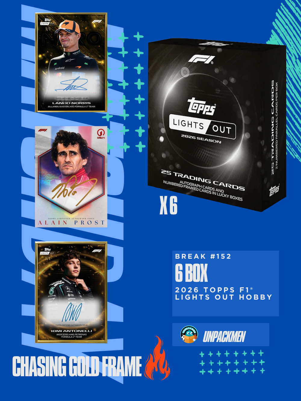 6 BOX 2026 Topps Lights Out F1 Hobby / RD / #152