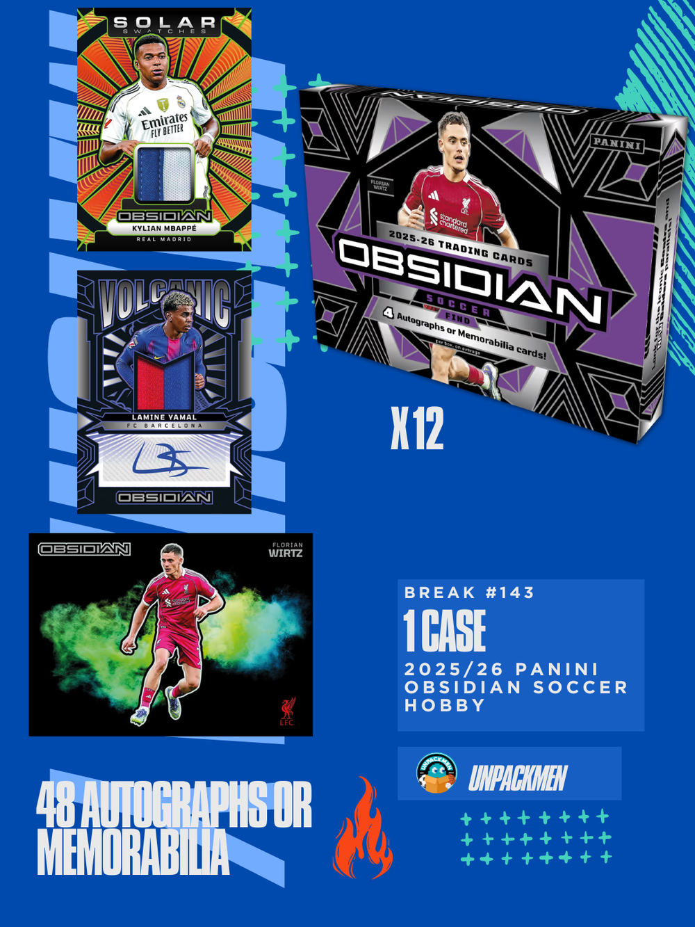 1 CASE (12 BOX) 2025/26 Panini Obsidian Soccer Hobby  / PYPT / #154