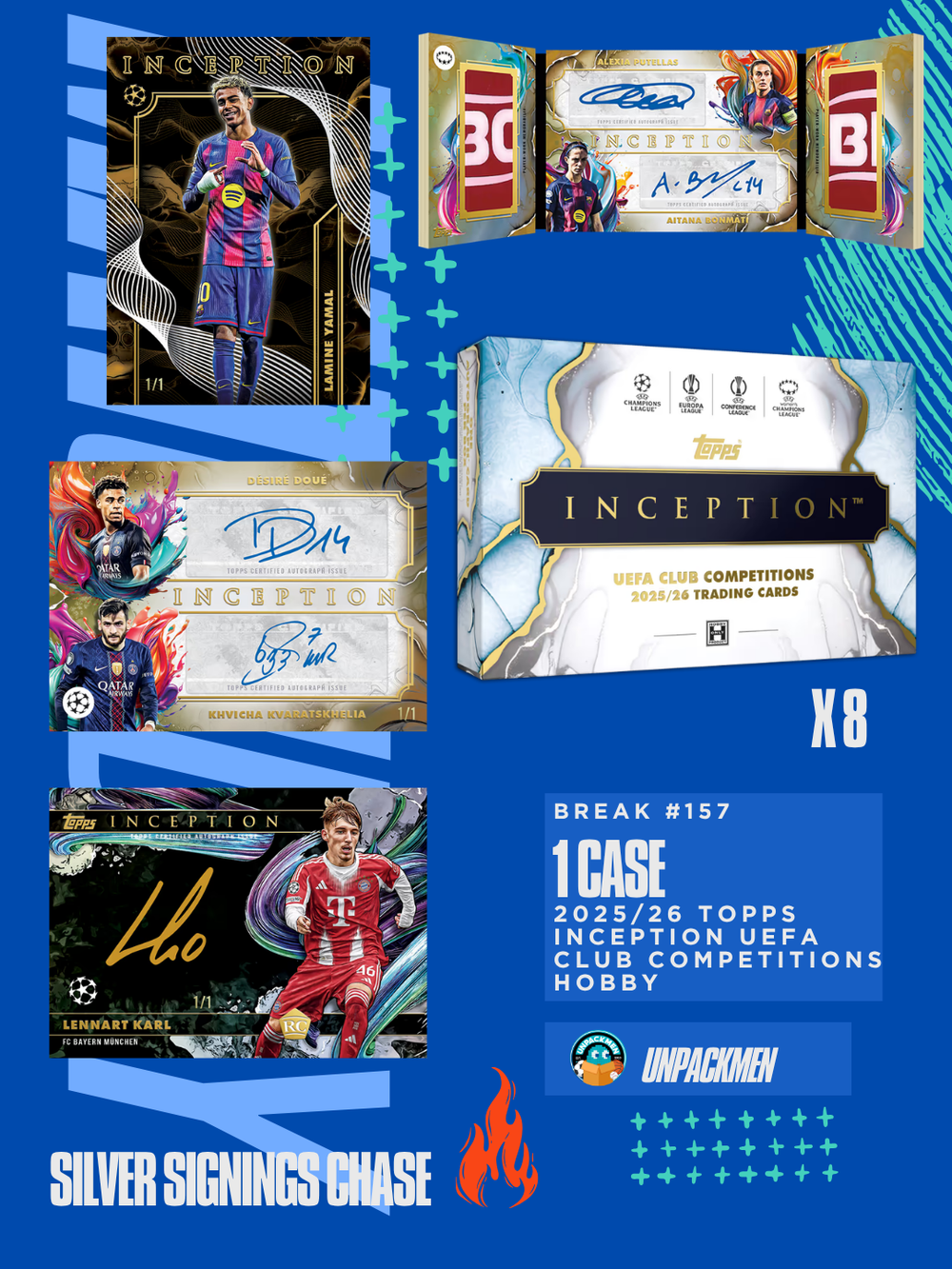 1 CASE (8 BOX) 2025/26 Topps Inception UEFA Club Competitions Hobby  / PYPT / #157