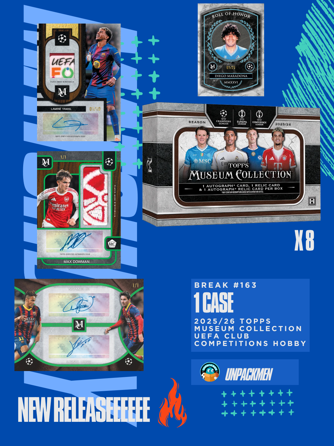 1 CASE (8 BOX) 2025/26 Topps Museum Collection UEFA Club Competitions Hobby / PYPT / #163