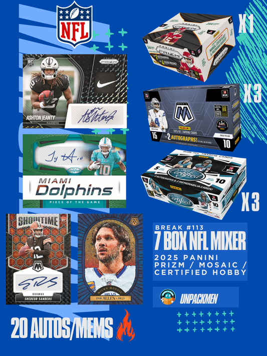 7 BOX NFL MIXER / 2025 SEASON Hobby Break / PYT / #113
